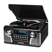 Innovative Technology V50-200 Victrola 50's Retro Bluetooth Turntable, Black