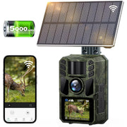 FKPCAM FK20 WiFi Trail Camera Solar Trail Cam 4K 64MP with Night Vision and IP67 Waterproof