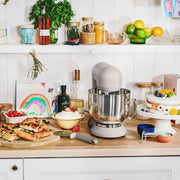 Drew Barrymore 19465 Beautiful 5.3 Qt Stand Mixer, Porcini Taupe with Flat Beater