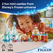 LEGO 43278 Disney Frozen Mini Arendelle Castle and Elsas Ice Palace, 306 Pieces, Includes 9 Characters, Ages 5+, Model 43278