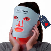 Kandyway KWE100-1 Therapy Mask for Face FDA Cleared, Medical Grade, Infrared Light to Reduce Wrinkles & Improve Skin Tone Red Light