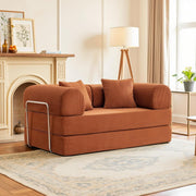 Coolhut AH-0277-160-BN Convertible Floor Chaise Longue Bed Sofa, Pumpkin Brown