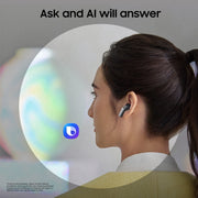 Samsung Galaxy Buds4 Bluetooth Earbuds with Adaptive Active Noise Cancellation, 18h Battery Life, Aluminum Build, Black, SM-R540NZKWXAR