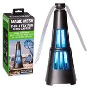 Allstar Innovations Magic Mesh 2-in-1 Fly Fan and Mosquito Zapper, USB-C Rechargeable, Portable Indoor and Outdoor Electronic Insect Killer