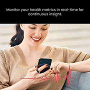 LivUp LU-SMTRNG-500 Smart Ring, Health Monitoring, Sleep Tracking, Multiple Exercise Modes, Bluetooth, Black, Size 9