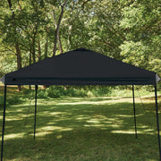 Ozark Trail 10' x 10' Straight Leg Outdoor Canopy Top, UV 50+ Protection, Black, Steel Frame
