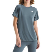 The North Face Adventure Women's Short-Sleeve T-Shirt, Granite Grey, Large, Moisture-Wicking Stretch Fabric, NF0A8BDZ