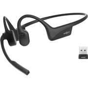 Shokz C120 OpenComm2 UC 2025 Open-Ear Wireless Bone Conduction Headset with Noise-Canceling Boom Mic, USB-C Charging, Black