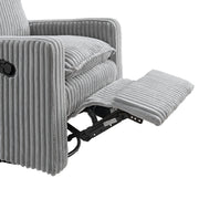 Soho Baby 81424523 Coventry Glider Recliner Corduroy Ash Gray