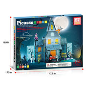 PicassoTiles Magnetic Tiles Christmas House Theme 50PCS STEM Building Blocks Educational Toy PTQ08