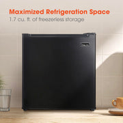 Magic Chef 1.7-cu. ft. Compact Refrigerator, Black, Reversible Door, Adjustable Temperature Control, HMAR170BE