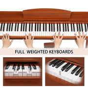 Ktaxon GPP-203 88 Key Keyboard Piano Weighted Action Electronic Keyboard, Walnut