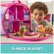 Spin Master Paw Patrol Skye's World Pupcation Rescue Set with Skye, Liberty, Everest Figures, 12-Inch Fabric RV Camper, Interactive Rescue Accessories