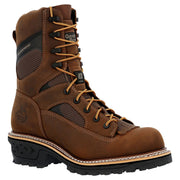 Georgia Boot GB00616 LTX Logger Waterproof Work Boots for Men - Brown - 12M
