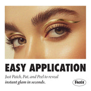 Fazit sprinkled-speckles Gold Glitter Eye Wing Makeup Patches, Waterproof, Sweat-Proof, 12 Count