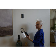 Smart Sconce Black - Dimmable Wireless Wall Light w/Universal Remote - Battery Operated Swivels 180 Mounts Up or Down Easy Peel and Stick Track System Remove with No Damage! Buy More and Save!