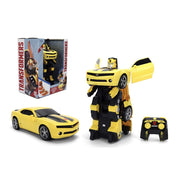 Jada Toys Transformers Bumblebee Converting RC Robot with Electronic Sounds, 11-Inch, Yellow