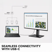 ViewSonic VG2452 24 Inch IPS FHD Computer Monitor, 100Hz Refresh Rate, USB-C with 65W Charging, HDMI, DisplayPort, Ergonomic Stand, USB Hub, Anti-Glare Screen