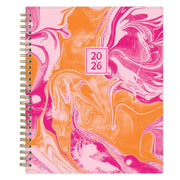 Blue Sky 156023 Jessie James Decker Monthly Weekly Medium Planner, Maia Pink Marble Design, 15-Month October 2025 - December 2026, 7 in x 9 in
