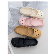 ZZZ Womens Ballet Clog Flats, Lightweight Breathable Slip-On Shoes, Non-Slip Durable Casual Footwear, Black, Wide Width