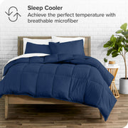 Bare Home Down Alternative Comforter Set 2-Pieces - All Seasons - Twin/Twin-XL, Dark Blue