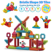 Contixo Bristle Building Blocks Set, 244-Piece Educational Sensory 3D STEM Toy for Kids Ages 3-8, ST7