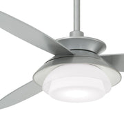 Minka Aire Stack 56 in. LED Ceiling Fan with Integrated 16W Downlight and 6W Uplight, Silver Finish, DC Motor, Remote Control, F849L-SL