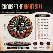 AZQIKPX 3D Halloween Rug, Candy Corn Abyss Quilted Round Indoor Area Rug, Soft Non-Slip