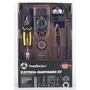 Southwire Electrical RV Tool Kit, 8 Piece, Multi-Tool Pliers, Manual Ranging Multimeter, Multi-Bit Screwdriver, LED Headlamp, Pocket Knife, Buss Blade Fuses, Zip Ties, Electrical Tape, 66983440