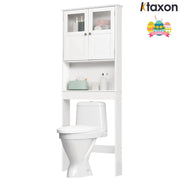Ktaxon Over the Toilet Bathroom Storage Cabinet Space Saver with 2 Doors and 3 Storage Shelves - White Finish
