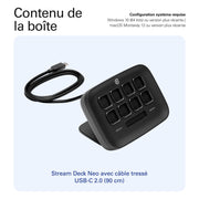 Corsair Elgato Stream Deck Neo USB Productivity Controller, 8 Customizable Keys, 2 Touch Points, Dynamic Infobar Display, Black