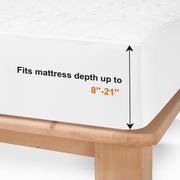 JUSTLET Heated Mattress Pad Queen Size with Dual Control 9 Heated Settings, Zone Heating Electric Mattress Pad, Auto Shut Off 1-9 Hours, Machine Washable, White