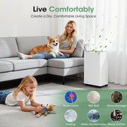 Nepsam Dehumidifier 35 Pint with WiFi Smart Control, Portable Quiet Unit, Real-Time Humidity Display, 24H Timer, Child Lock, Auto Defrost, Continuous Drainage T-DH25-1052-30WT