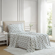 Lenox Holiday Cotton Flannel Sheet Set, King, 6-Piece, Soft Warm 100% Cotton, Multicolor, 990437035