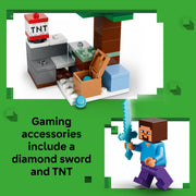 LEGO Minecraft Steve's Taiga Adventure Building Toy, 79 Pieces, Includes 4 Minifigures, Multicolor, 6581015