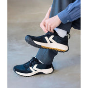 KEEN KS86 Men's Retro Suede Athletic Hiking Sneakers, Black/Birch, Size 13