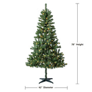 Holiday Time TG66M2BJHD00 6.5' Pre-Lit Madison Pine Green Artificial Christmas Tree w/Color-Changing Lights