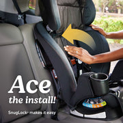 Graco TrioGrow SnugLock 3-in-1 Convertible Car Seat, Warren Black, 5-Point Harness, Lightweight, Cup Holders