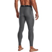 Under Armour HeatGear Armour Compression Leggings for Men - Carbon Heather/Black - L