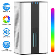AIRFIRE Dehumidifier with Dual Semiconductor Technology, 1000 sq ft Coverage, 86oz Water Tank, Ultra Quiet, Portable for Bedroom Bathroom Closet RV, H10