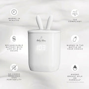 The Baby's Brew Portable Baby Bottle Warmer Pro Set, Dual Heating Modes, Battery-Powered, Leak-Proof Stainless Steel, Smart Sensor Technology, Includes Formula Dispenser