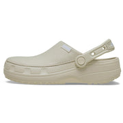 Crocs Classic Crafted Canvas Clogs, Lightweight Breathable, Stucco, Unisex Size 6 Women/4 Men, 211354-160