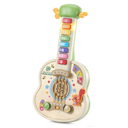 VTech LeapFrog Strum & Count Wooden Guitar, Interactive Musical Toddler Toy with 8 Colorful Fret Keys, Light-Up Neck, Movable Squirrels Tail, Eco-Friendly Wood