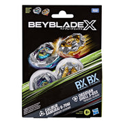 Hasbro Beyblade X Calibur Samurai 6-70M BX and Obsidian Shell 3-85S BX Dual Battling Tops, Multicolor, Ages 8+, G2754