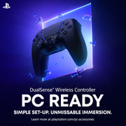PlayStation DualSense Wireless PC Gaming Controller, Midnight Black, Adaptive Triggers, Haptic Feedback