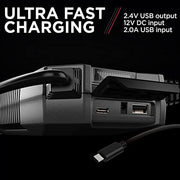 Schumacher Electric SL1648 Rugged Lithium Portable Power Pack, 1250A Jump Starter, USB Charger, LED Flashlight for Car, SUV, Truck, Marine Batteries