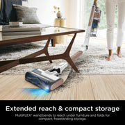 Shark IZ380H PowerPro Flex Reveal Cordless Stick Vacuum, Hypervelocity Suction, Dirt-Reveal and FloorDetect Technology, Self-Cleaning Brushroll, 50 Min Runtime, Mauve