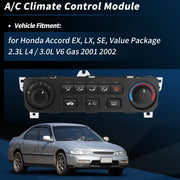 Unique Bargains 79600-S84-A21ZA A/C Heater Climate Control Module for Honda Accord EX LX SE Value Package 2.3L L4 3.0L V6 Gas 2001 2002