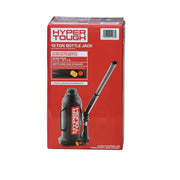 Hyper Tough T91213HW 12 Ton Bottle Jack w/Adjustable Screw Top, Stainless Steel, Black