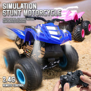 HNH 1:16 Scale RC Monster Truck, All-Terrain Off-Road Vehicle with Dual Rechargeable Batteries, Multi-Color Lights, Spray Function, Anti-Collision Bumpers, 2.4GHz Remote Control